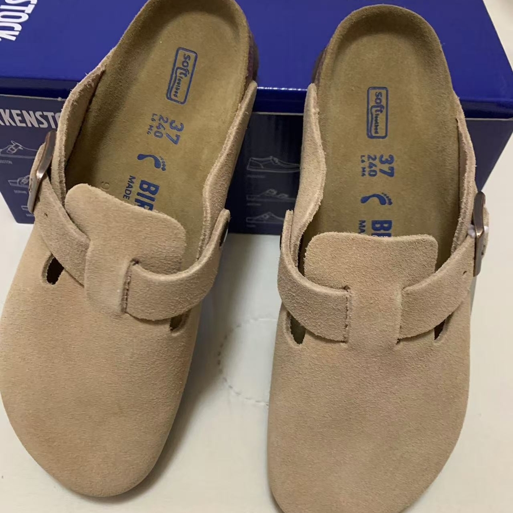 Birkenstock Women's Tan Suede Shoes Narrow